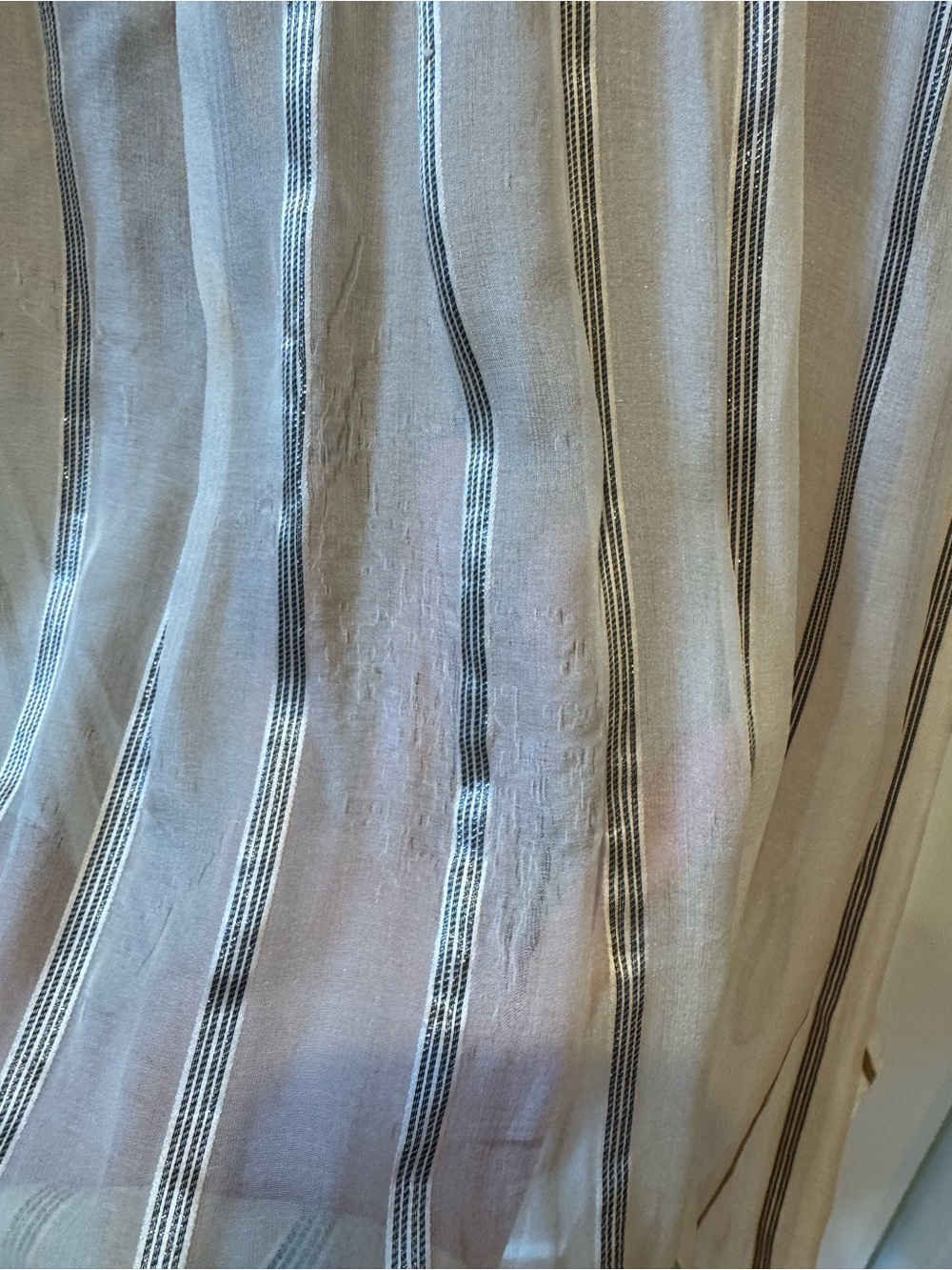 Sandro Blush Striped Ruffle High-Low Dress - Picture 9 of 9